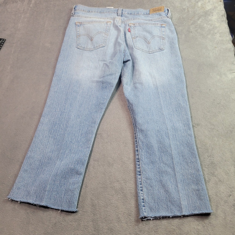 Levi's Jeans Women 8L Light Blue 515 Bootcut Stretch Raw Hem Casual Y2K Denim - Picture 11 of 12